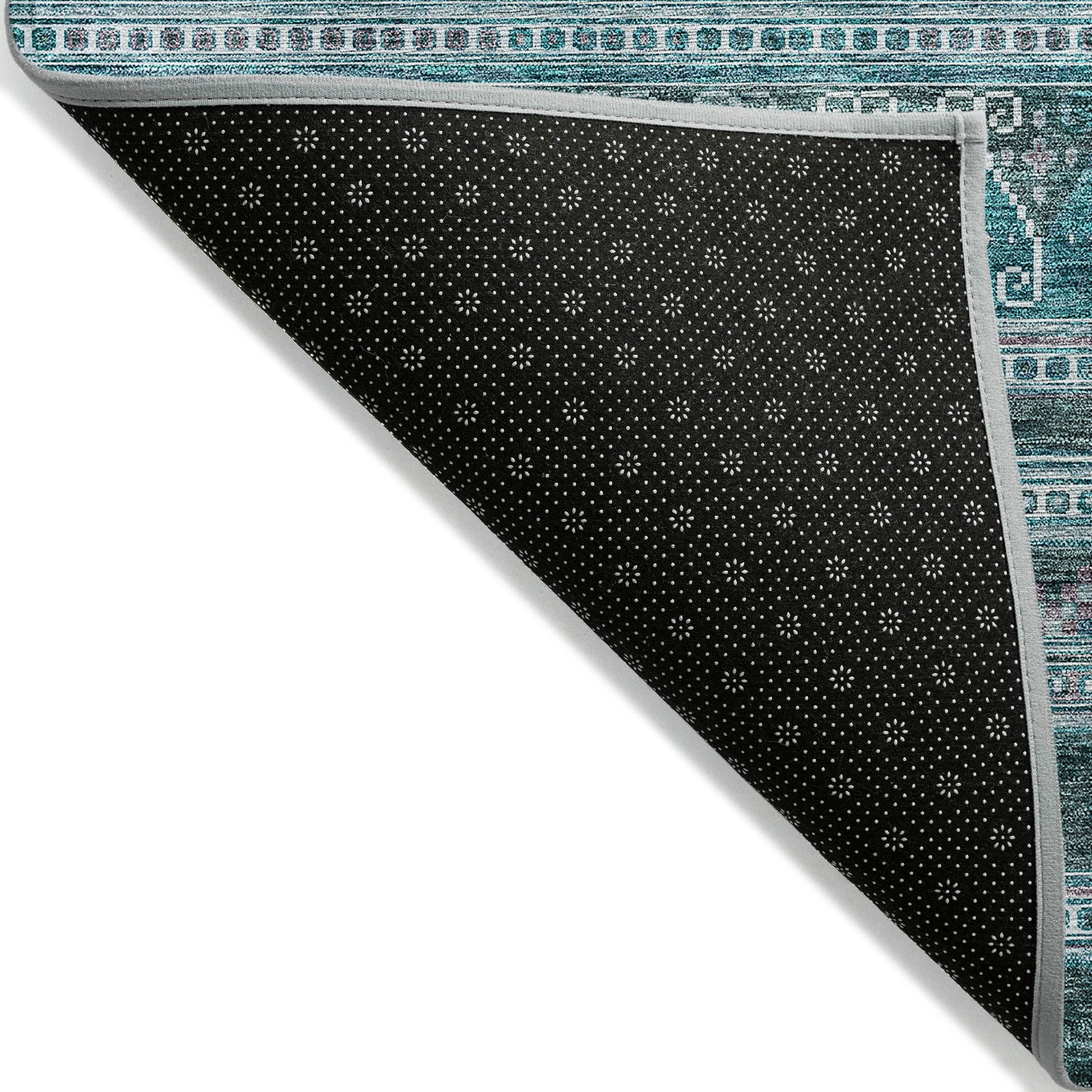 Addison Rugs Southwest Teal Washable Indoor-Outdoor Rug