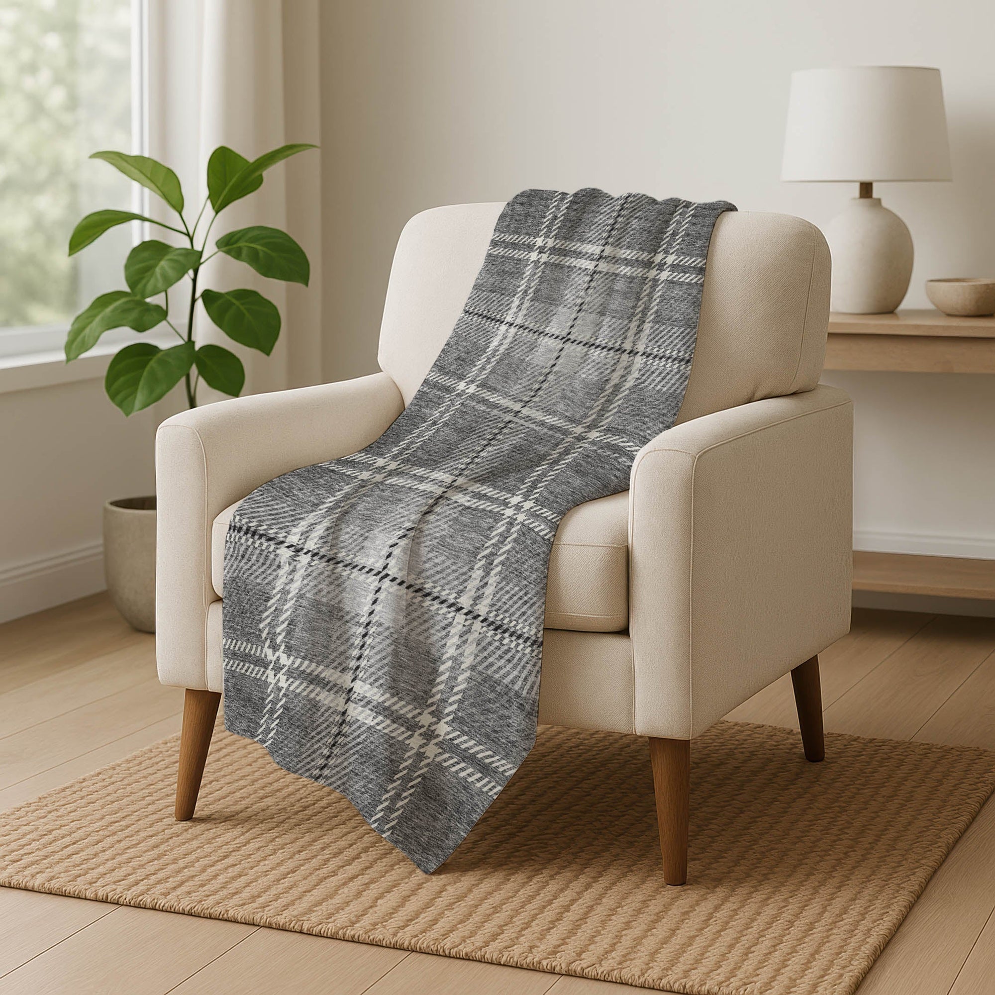 Addison Rugs Spiral Whispers 50" x 70" Throw Blanket
