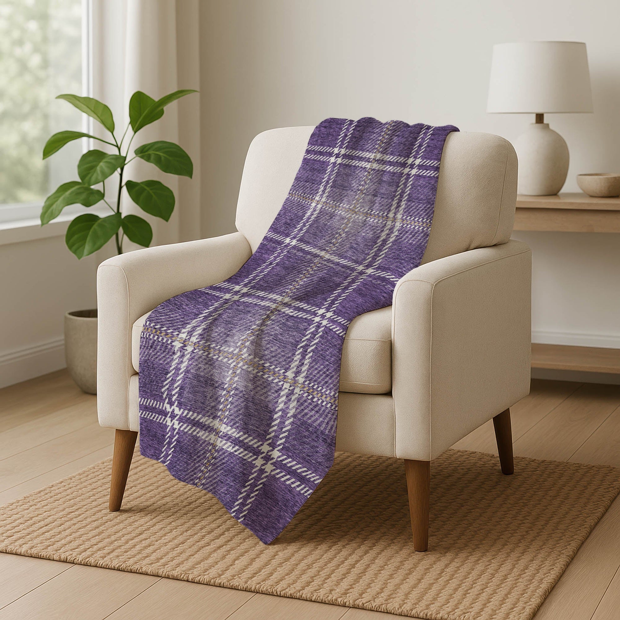 Addison Rugs Spiral Whispers 50" x 70" Throw Blanket