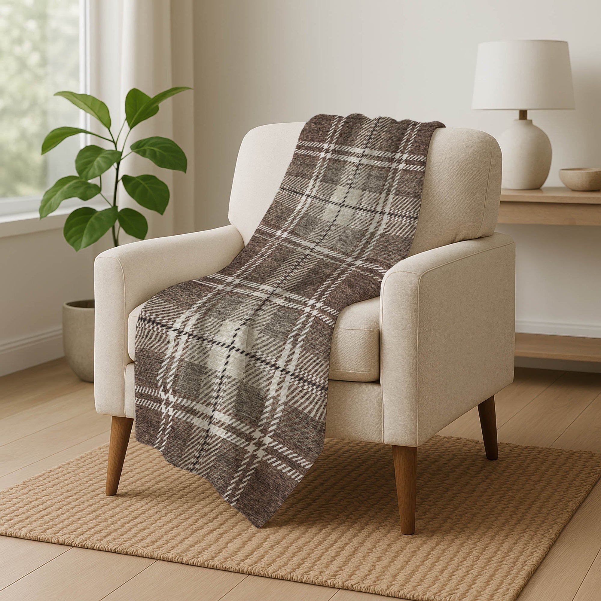 Addison Rugs Spiral Whispers 50" x 70" Throw Blanket