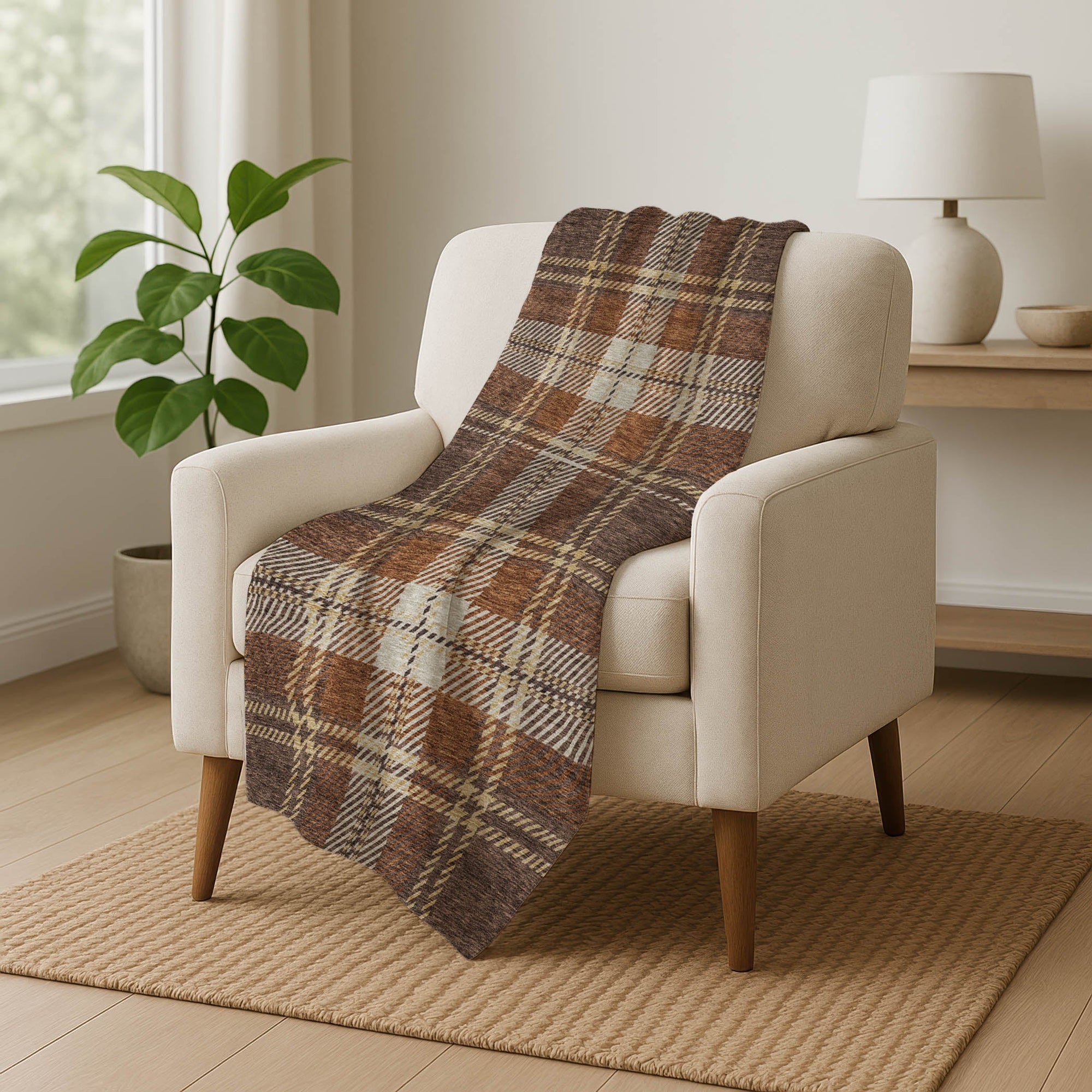 Addison Rugs Spiral Whispers 50" x 70" Throw Blanket