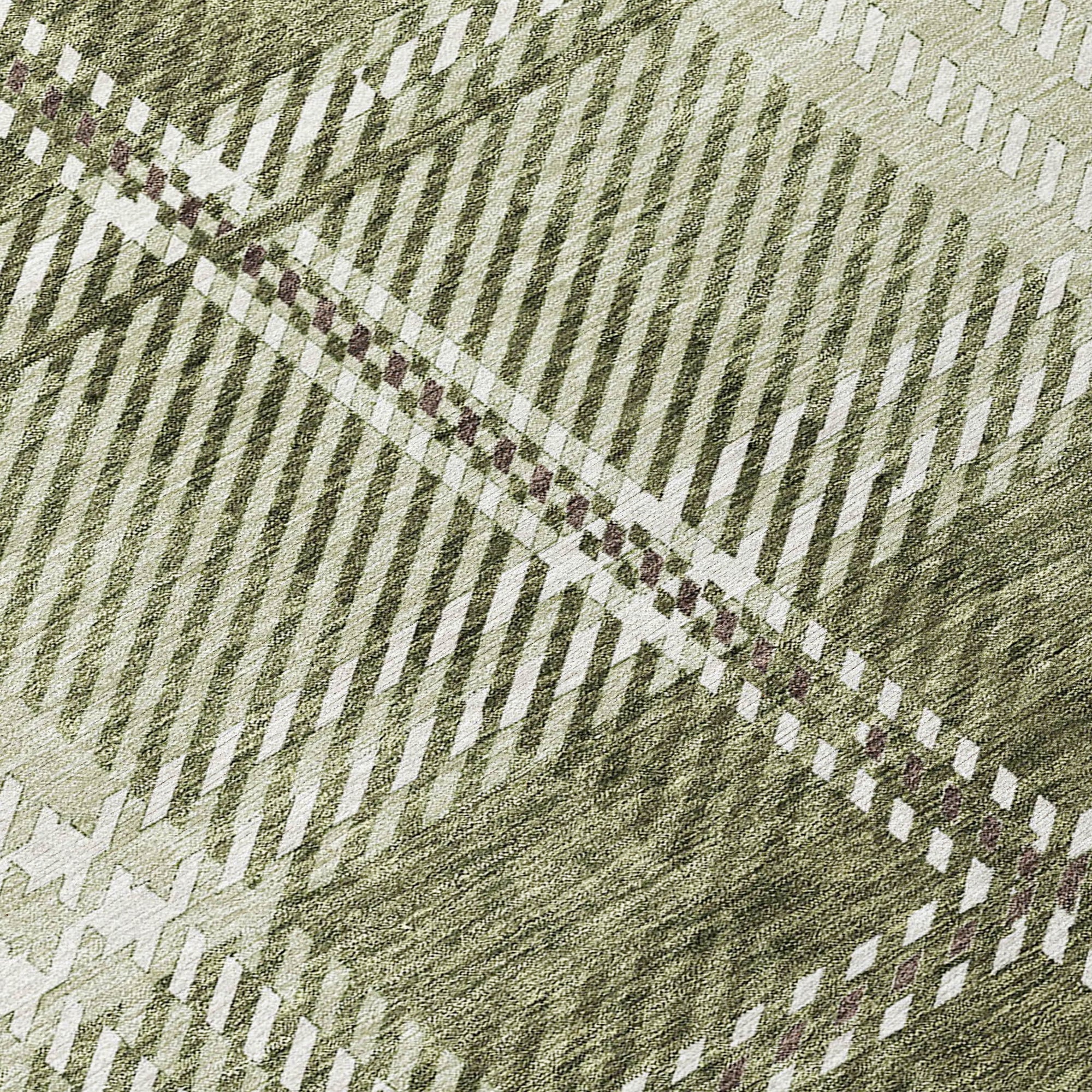 Addison Rugs Spiral Whispers Aloe Washable Indoor-Outdoor Rug