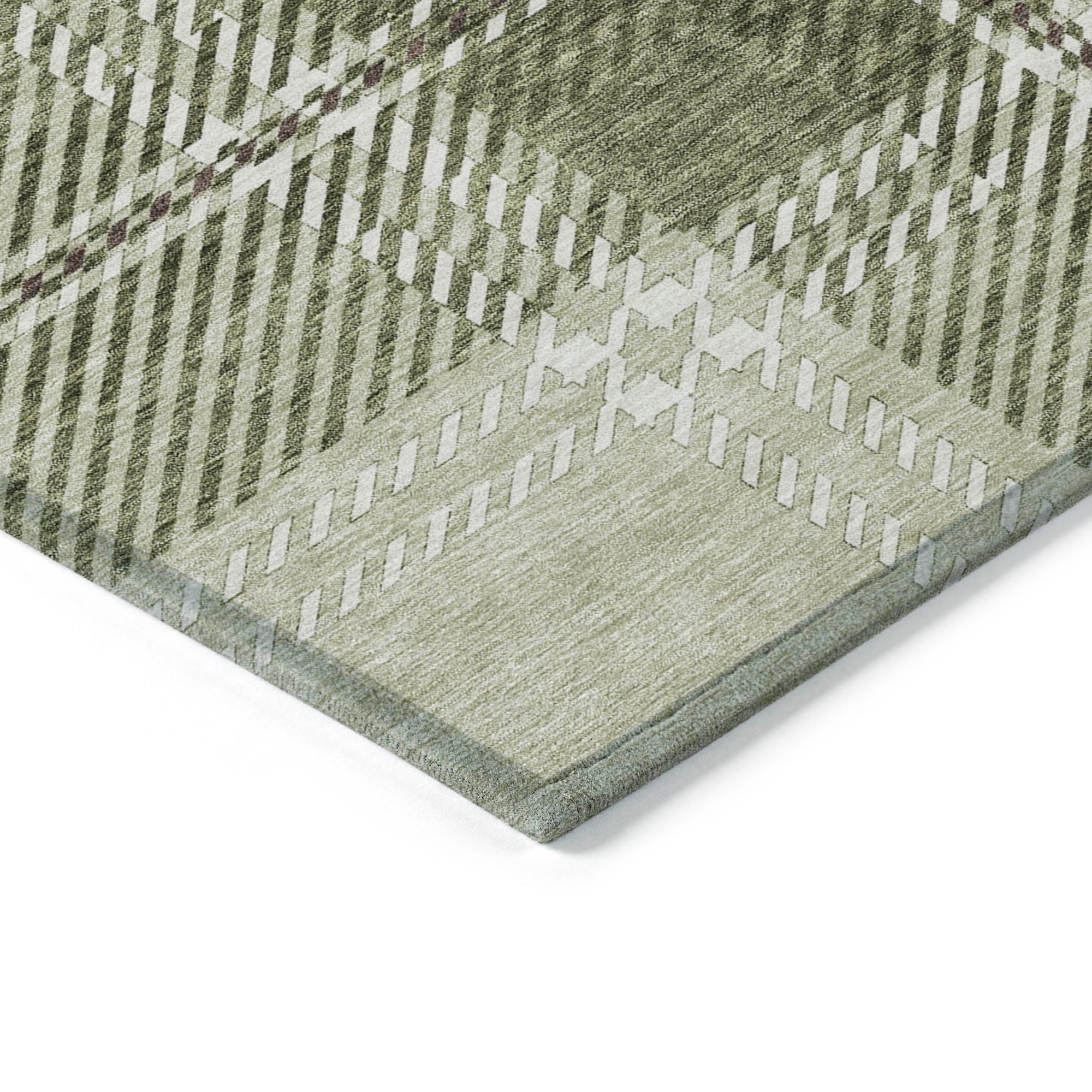 Addison Rugs Spiral Whispers Aloe Washable Indoor-Outdoor Rug