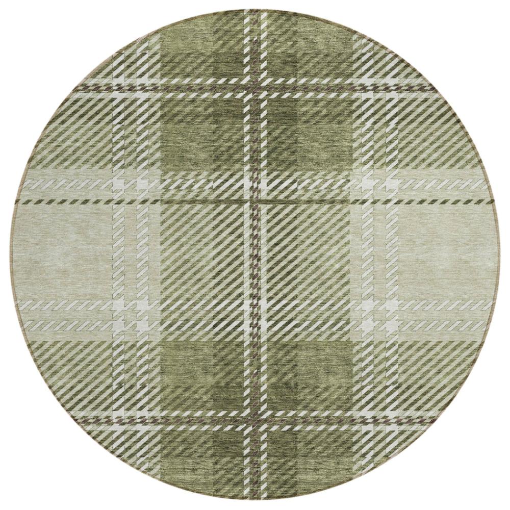 Addison Rugs Spiral Whispers Aloe Washable Indoor-Outdoor Rug