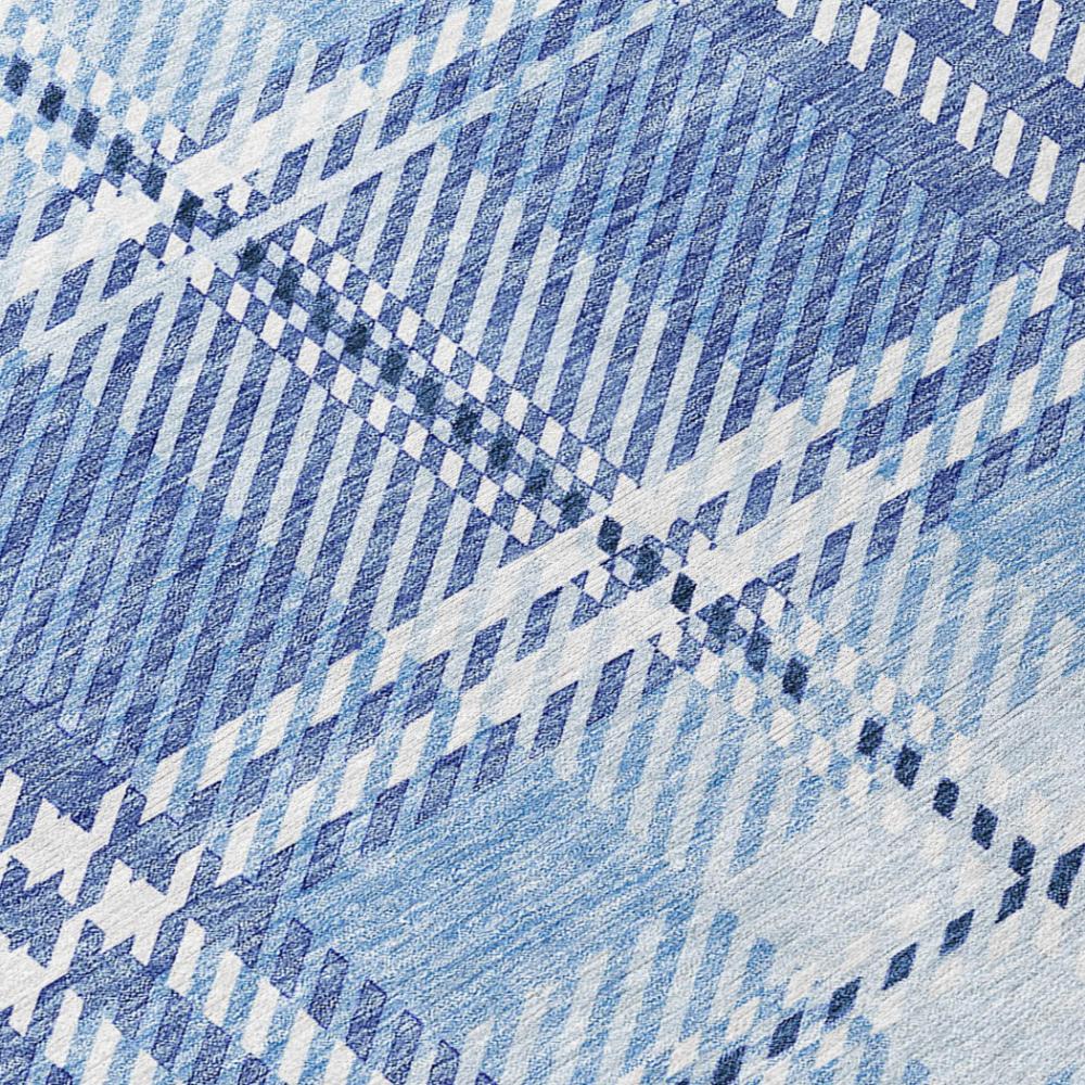 Addison Rugs Spiral Whispers Blue Washable Indoor-Outdoor Rug