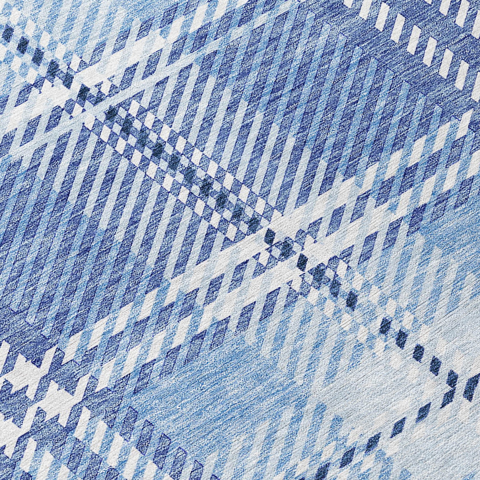 Addison Rugs Spiral Whispers Blue Washable Indoor-Outdoor Rug