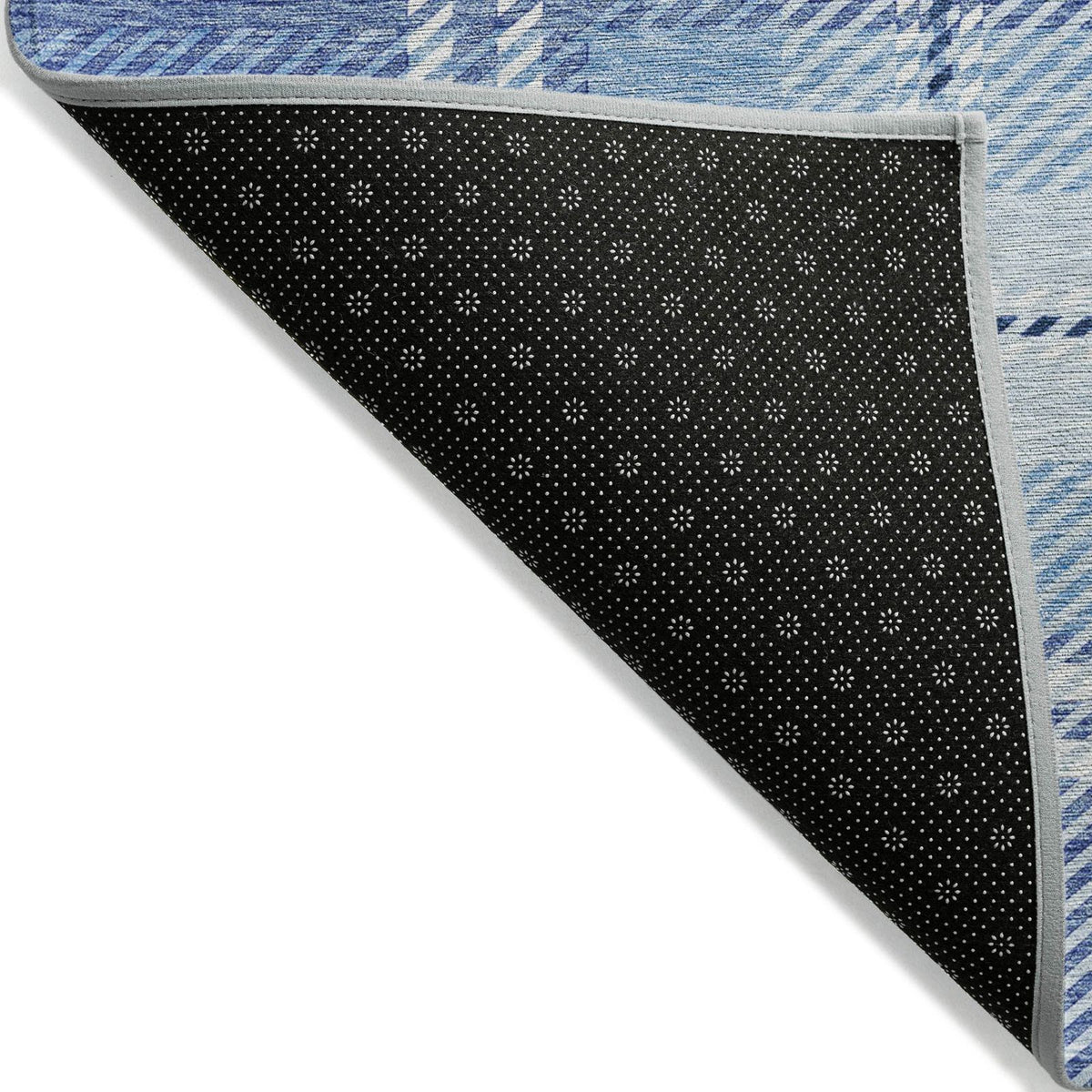 Addison Rugs Spiral Whispers Blue Washable Indoor-Outdoor Rug