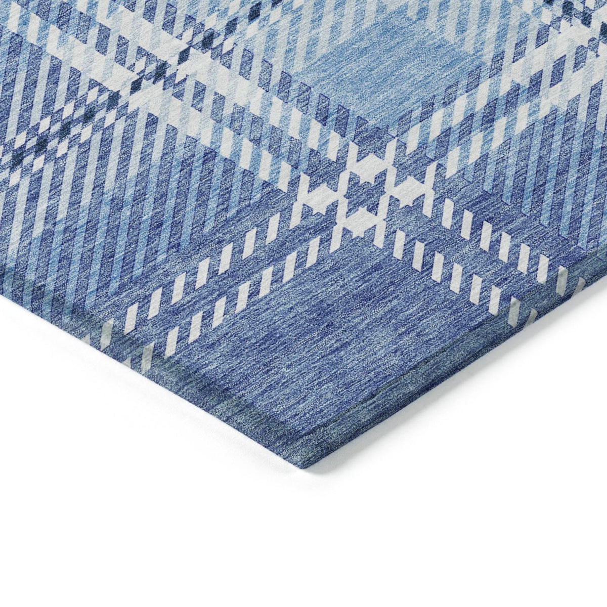 Addison Rugs Spiral Whispers Blue Washable Indoor-Outdoor Rug