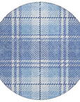 Addison Rugs Spiral Whispers Blue Washable Indoor-Outdoor Rug