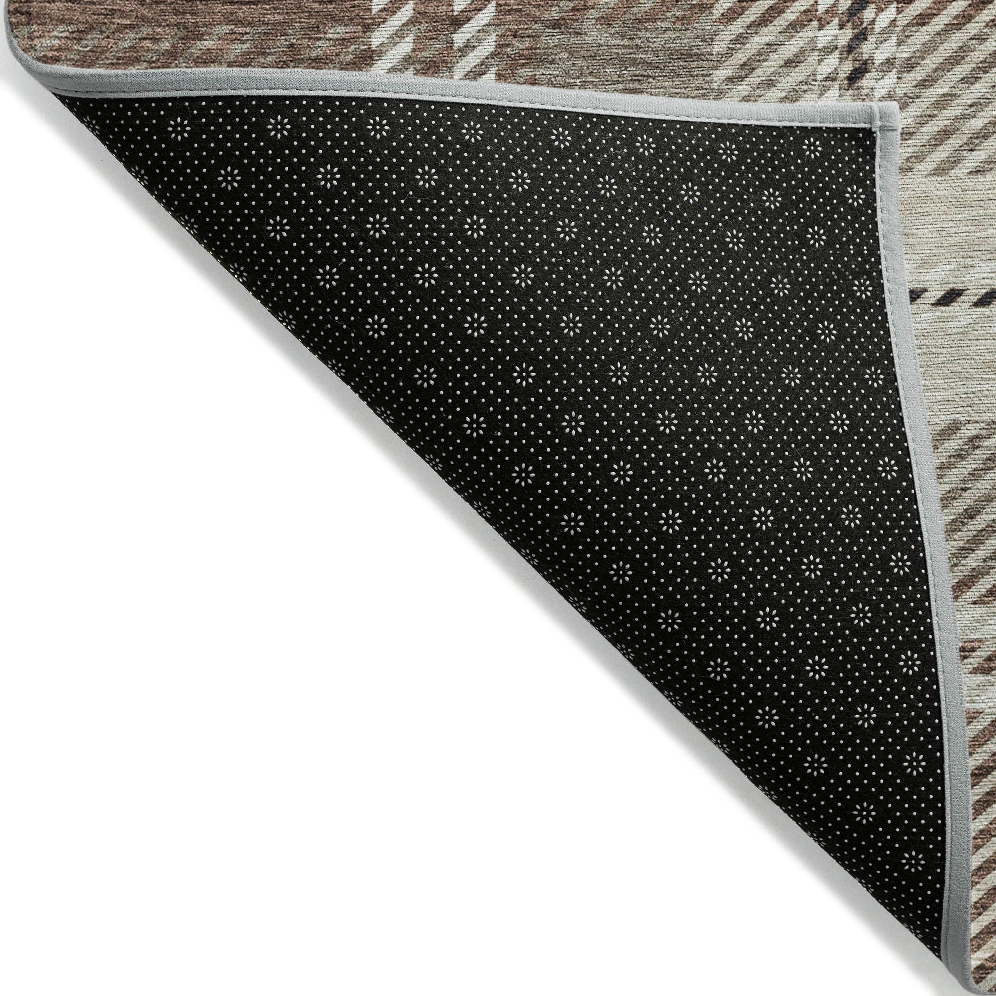 Addison Rugs Spiral Whispers Brown Washable Indoor-Outdoor Rug