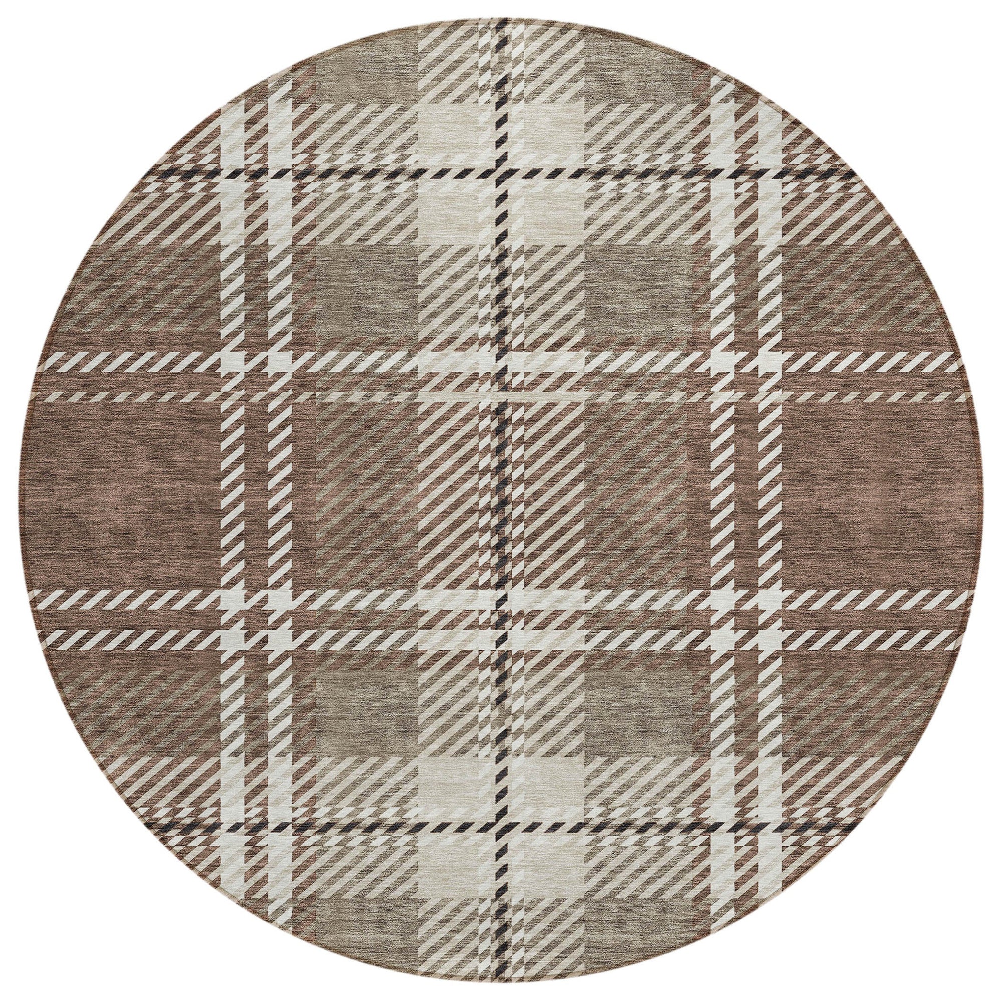 Addison Rugs Spiral Whispers Brown Washable Indoor-Outdoor Rug