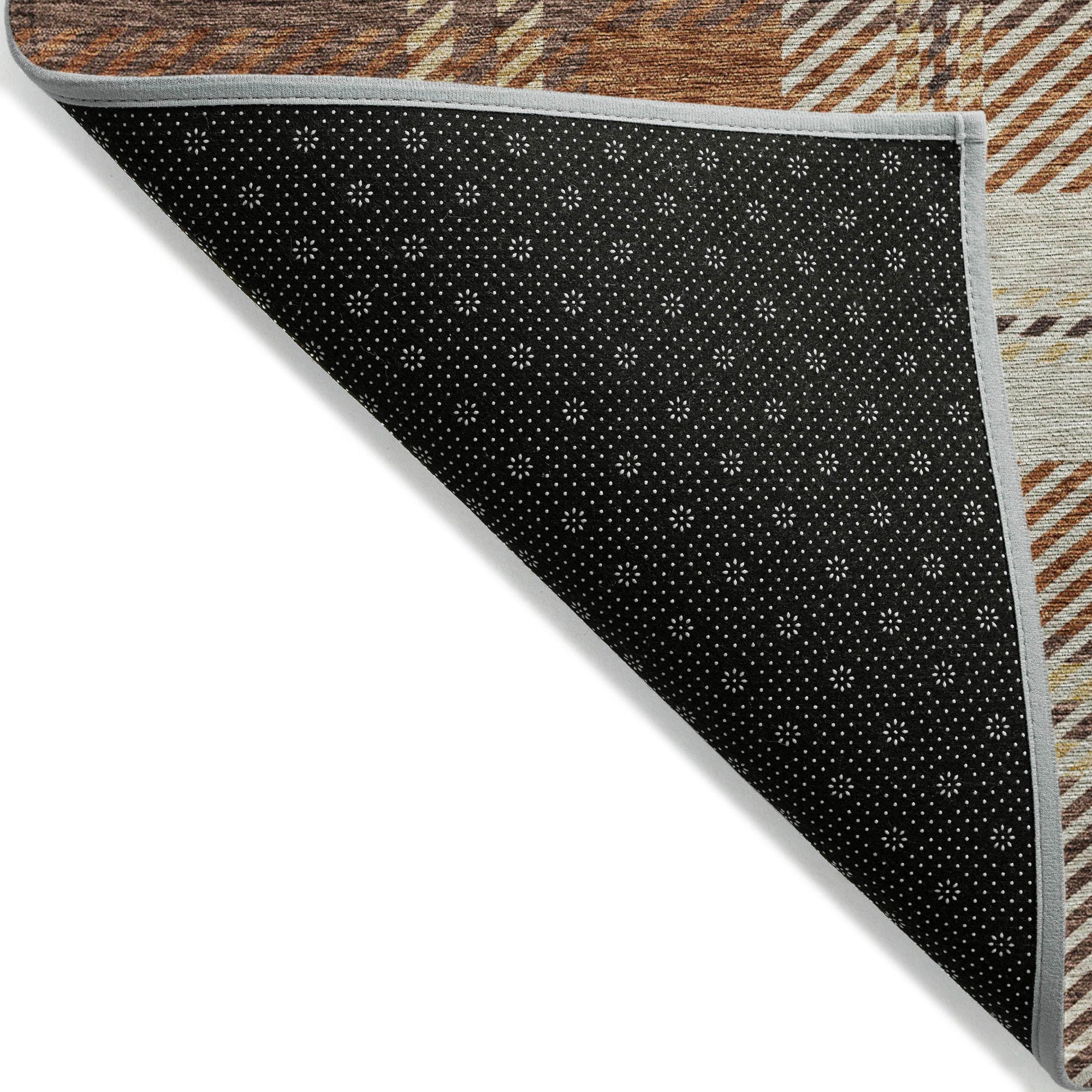 Addison Rugs Spiral Whispers Chocolate Washable Indoor-Outdoor Rug