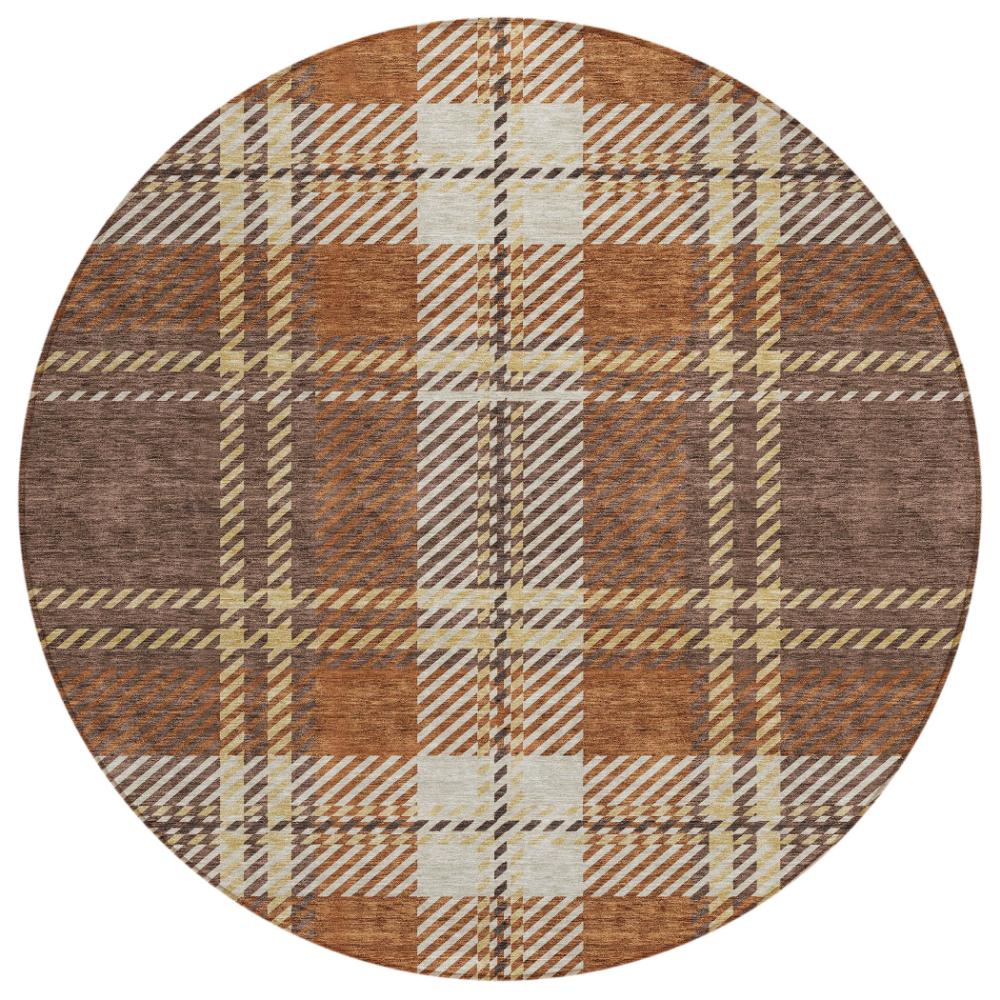 Addison Rugs Spiral Whispers Chocolate Washable Indoor-Outdoor Rug