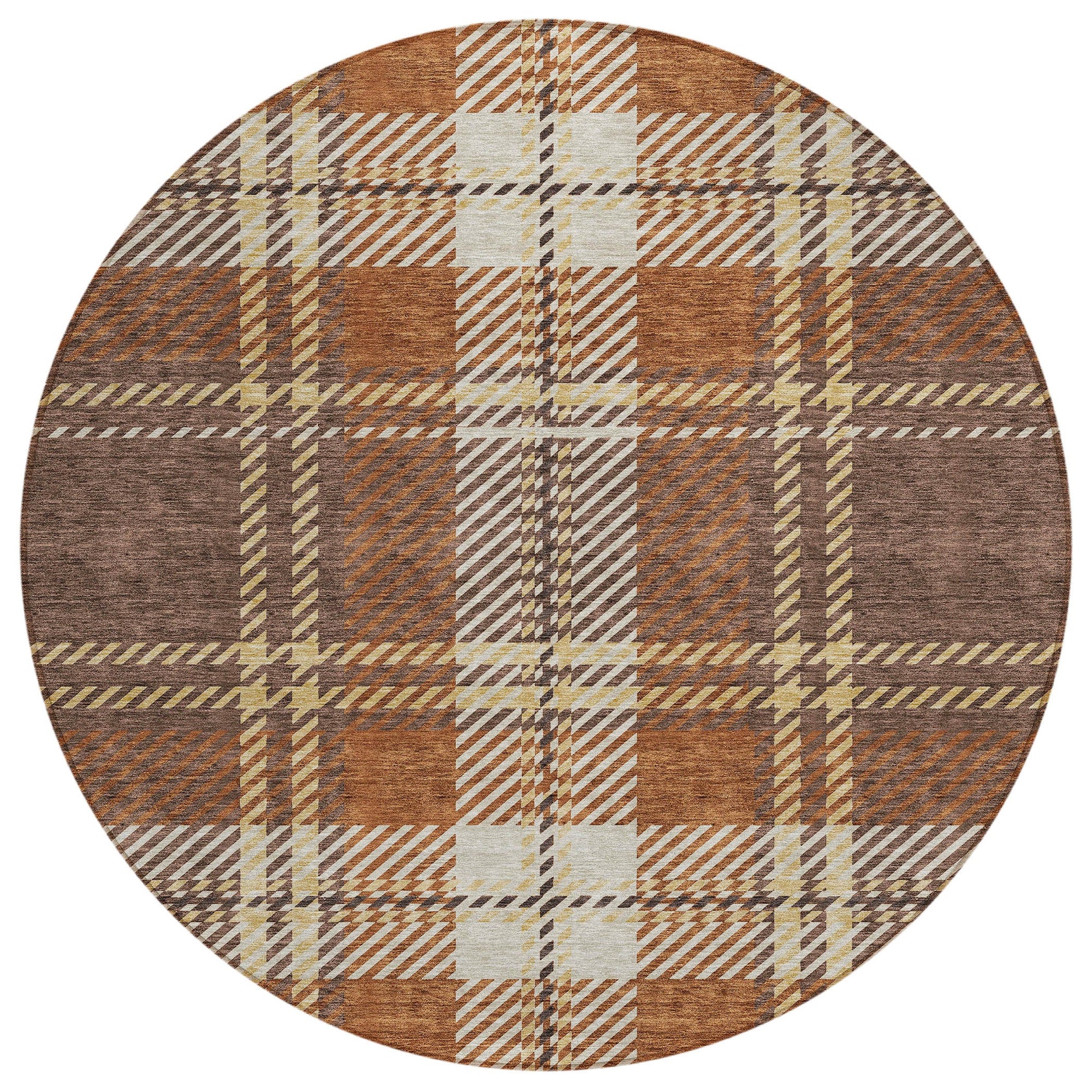 Addison Rugs Spiral Whispers Chocolate Washable Indoor-Outdoor Rug