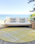 Addison Rugs Spiral Whispers Gold Washable Indoor-Outdoor Rug