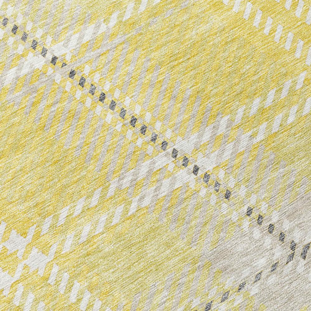 Addison Rugs Spiral Whispers Gold Washable Indoor-Outdoor Rug