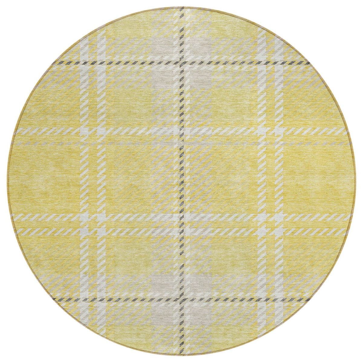 Addison Rugs Spiral Whispers Gold Washable Indoor-Outdoor Rug