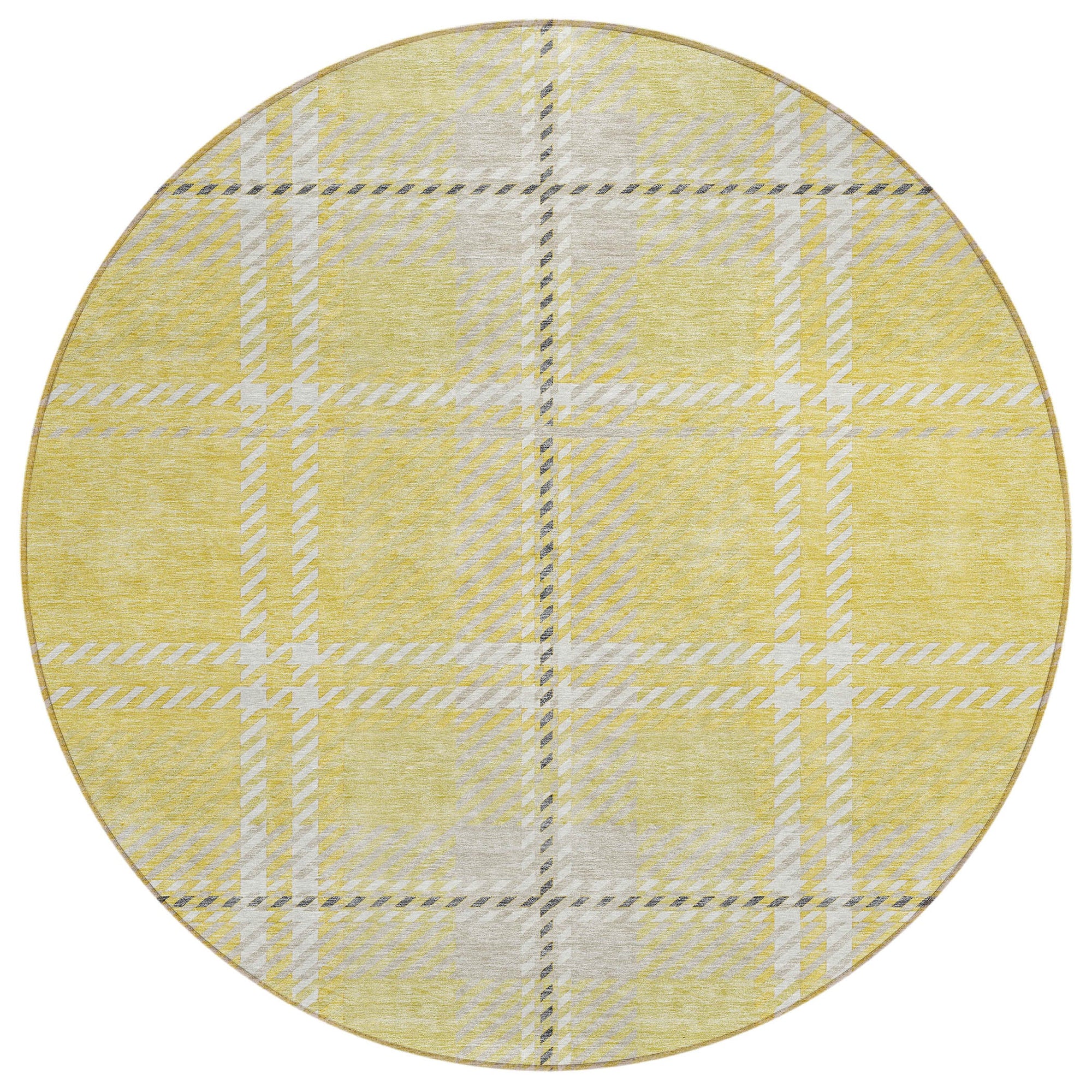 Addison Rugs Spiral Whispers Gold Washable Indoor-Outdoor Rug