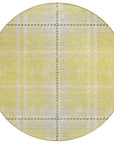 Addison Rugs Spiral Whispers Gold Washable Indoor-Outdoor Rug