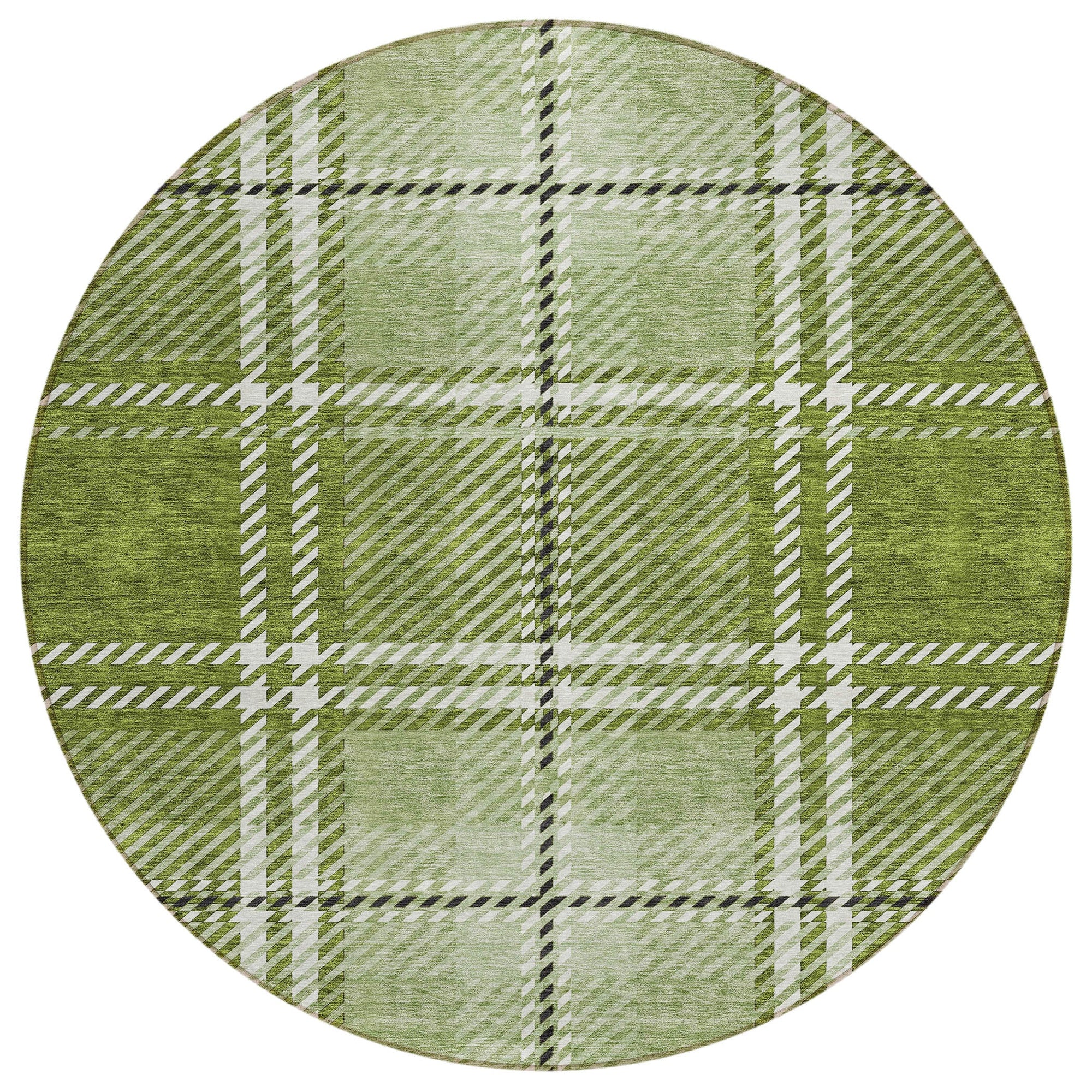 Addison Rugs Spiral Whispers Green Washable Indoor-Outdoor Rug