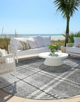 Addison Rugs Spiral Whispers Grey Washable Indoor-Outdoor Rug