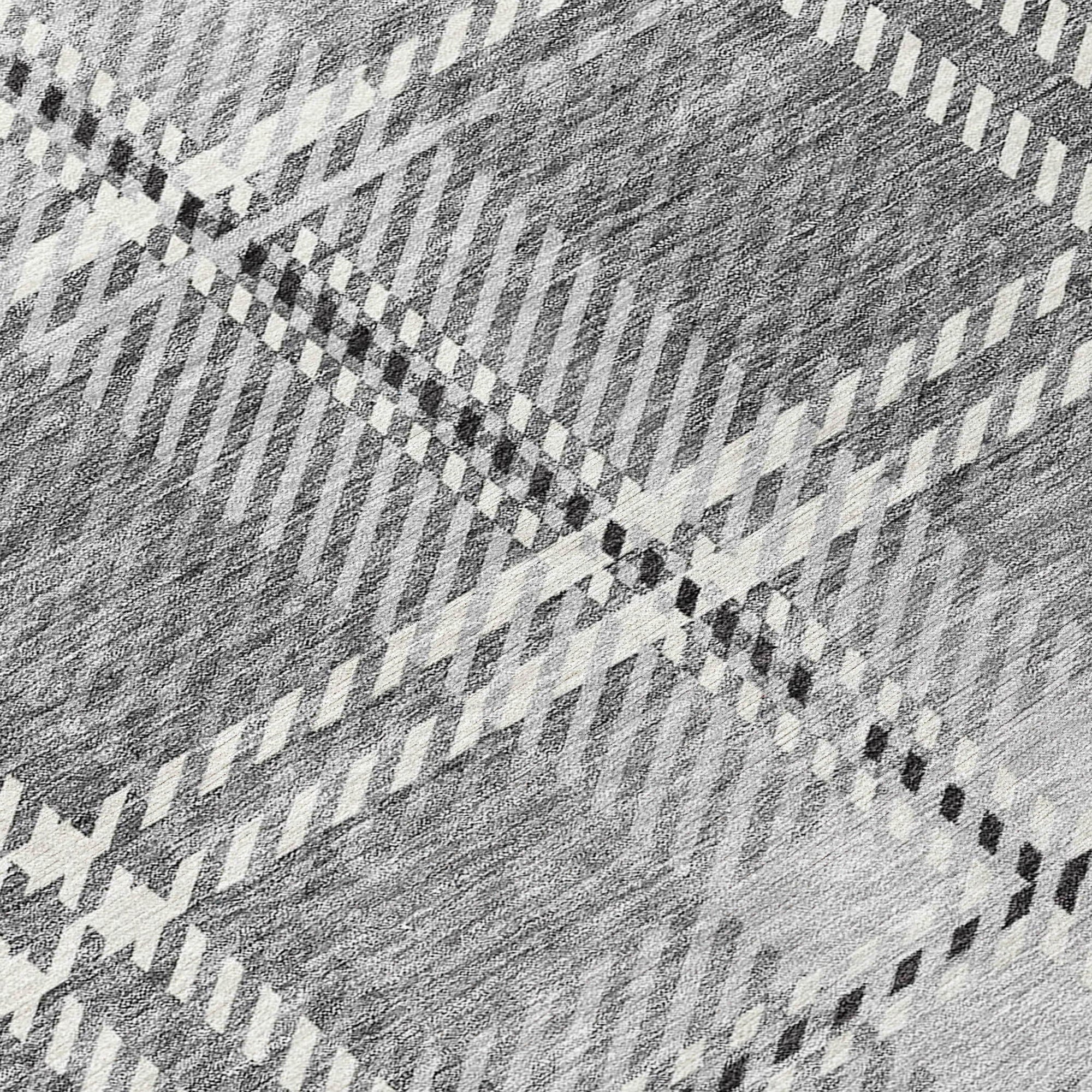 Addison Rugs Spiral Whispers Grey Washable Indoor-Outdoor Rug