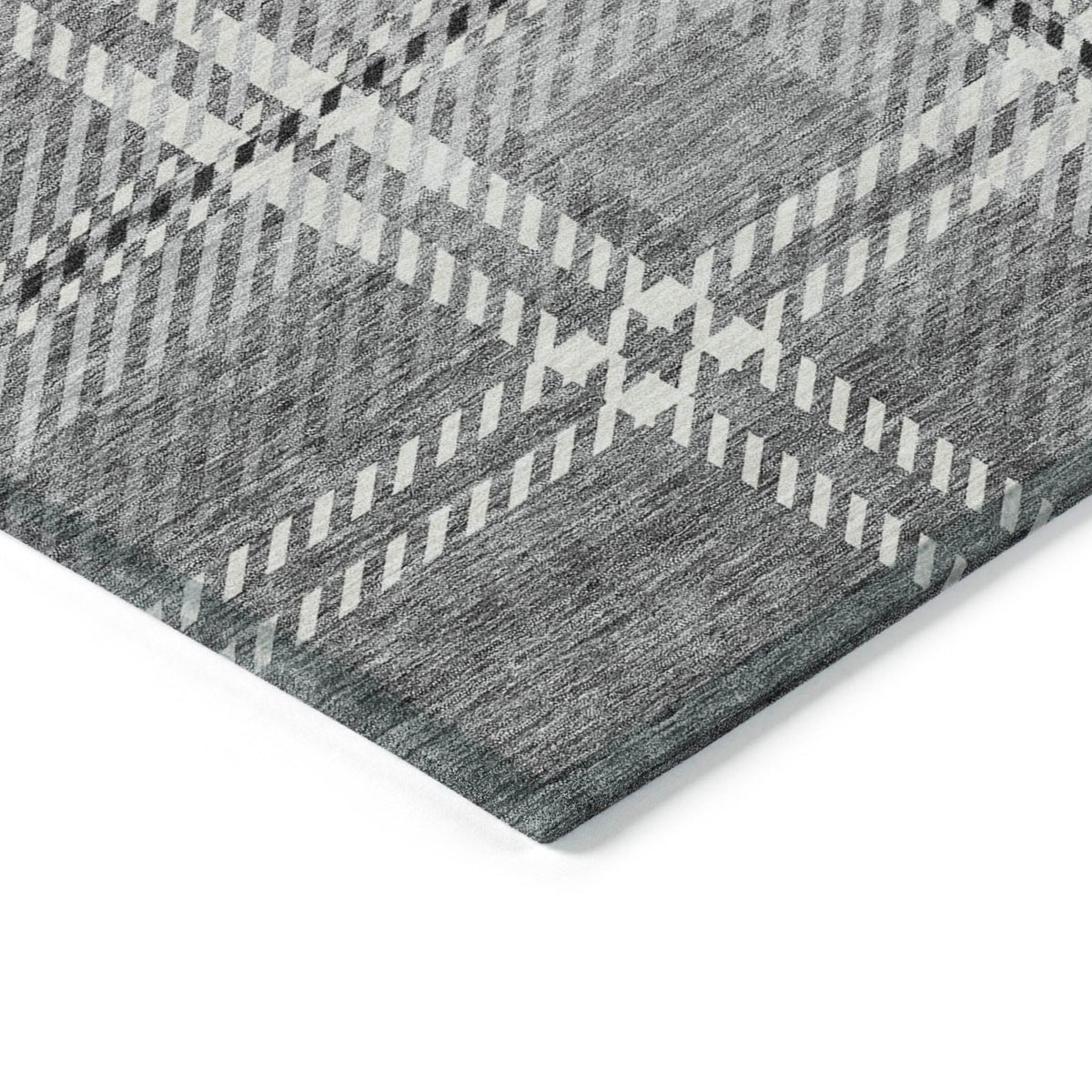 Addison Rugs Spiral Whispers Grey Washable Indoor-Outdoor Rug