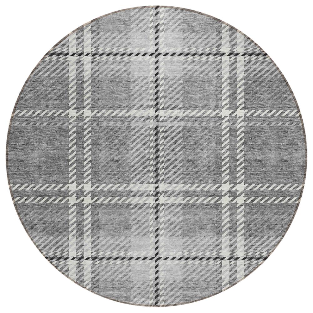 Addison Rugs Spiral Whispers Grey Washable Indoor-Outdoor Rug