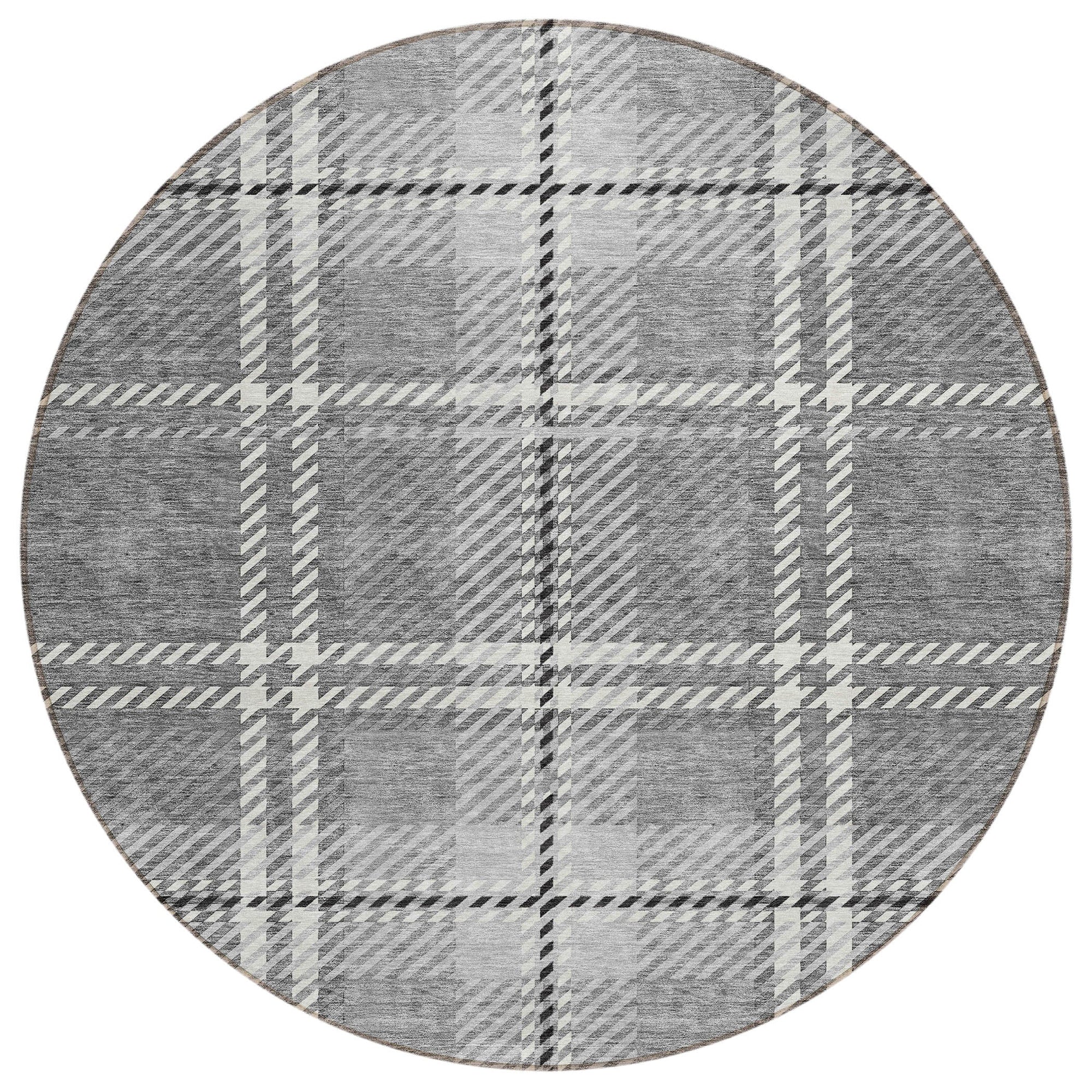 Addison Rugs Spiral Whispers Grey Washable Indoor-Outdoor Rug