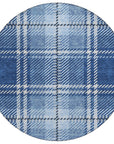 Addison Rugs Spiral Whispers Navy Washable Indoor-Outdoor Rug