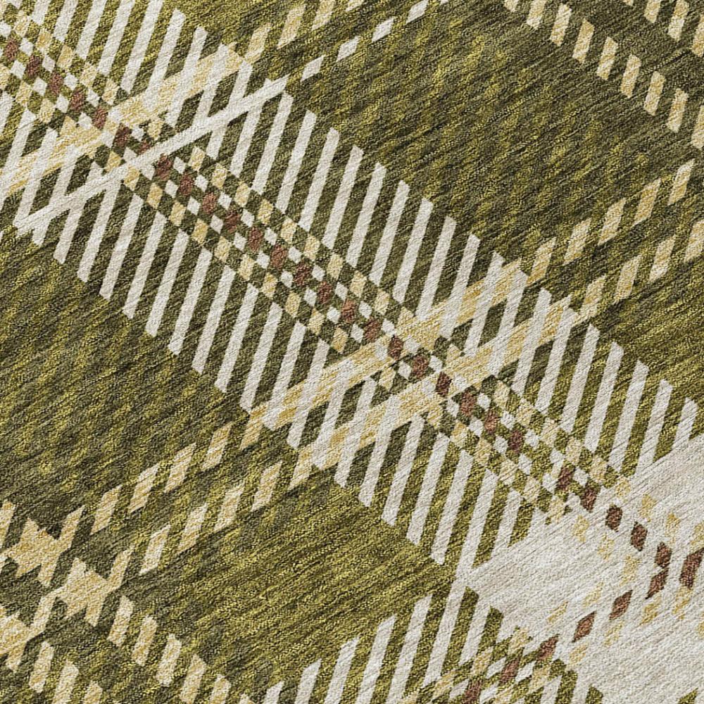 Addison Rugs Spiral Whispers Olive Washable Indoor-Outdoor Rug