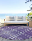Addison Rugs Spiral Whispers Purple Washable Indoor-Outdoor Rug