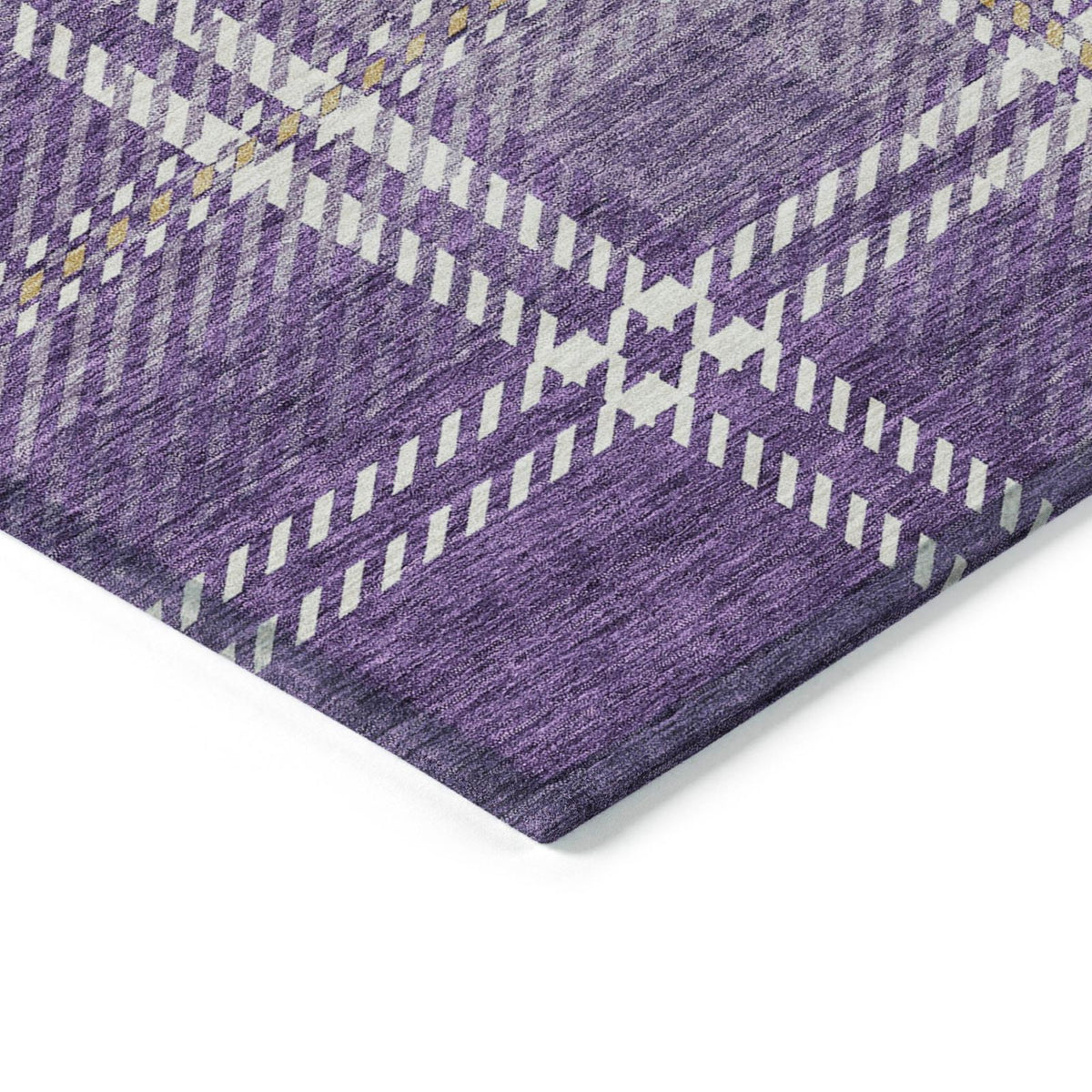 Addison Rugs Spiral Whispers Purple Washable Indoor-Outdoor Rug