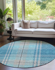 Addison Rugs Spiral Whispers Teal Washable Indoor-Outdoor Rug