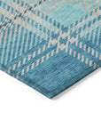 Addison Rugs Spiral Whispers Teal Washable Indoor-Outdoor Rug