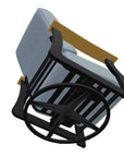 St. Catherine Cushion Swivel Rocker Polymer Arm