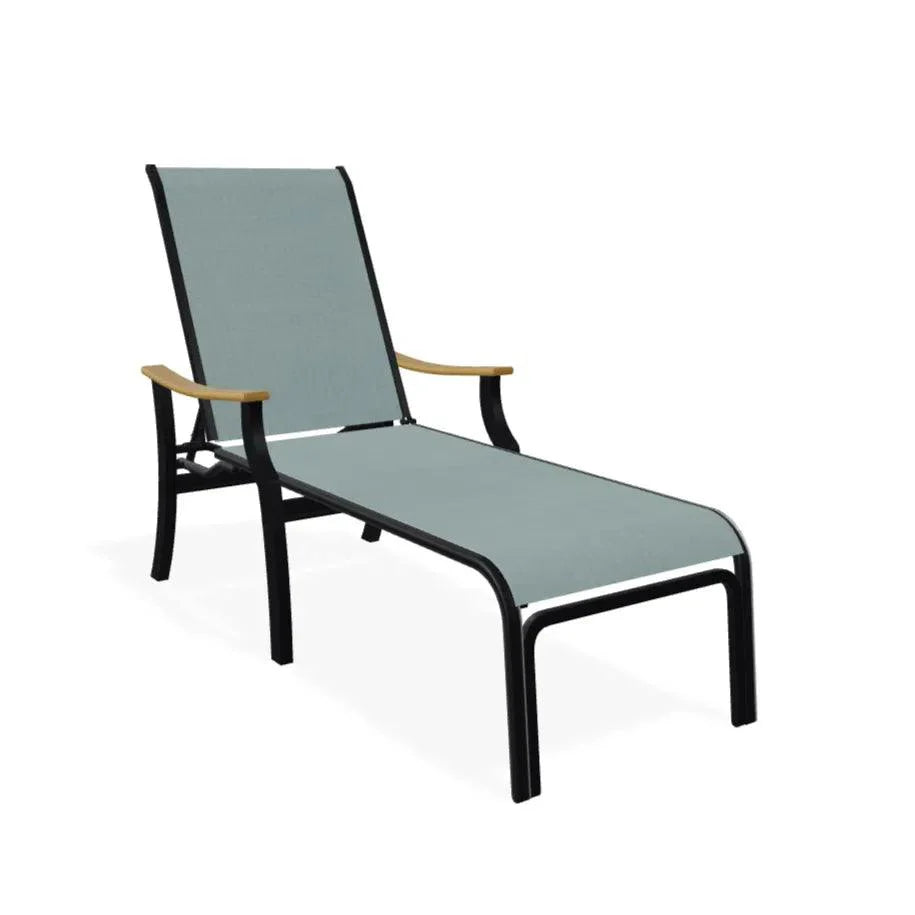 St. Catherine Sling Lay-Flat Chaise Polymer Arms