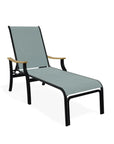 St. Catherine Sling Lay-Flat Chaise Polymer Arms