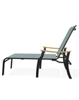 St. Catherine Sling Lay-Flat Chaise Polymer Arms