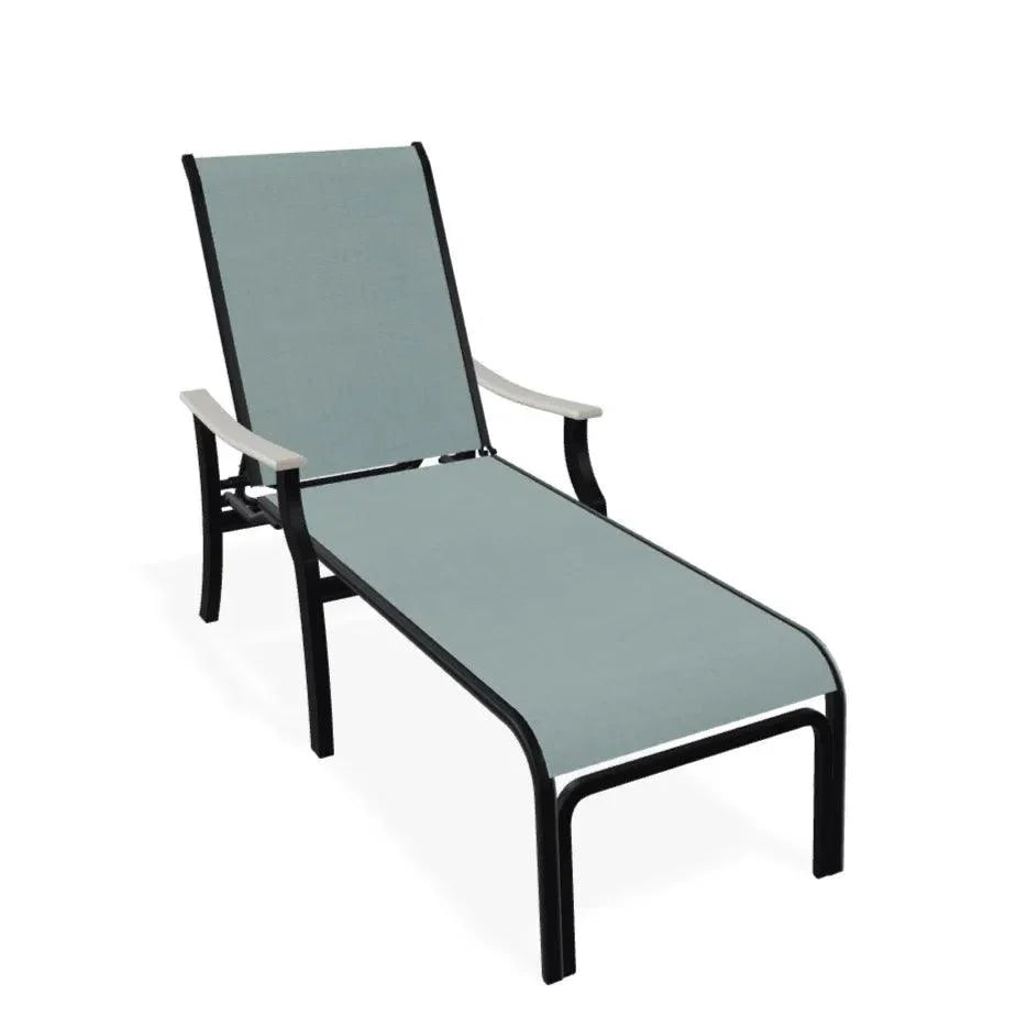 St. Catherine Sling Lay-Flat Chaise Polymer Arms