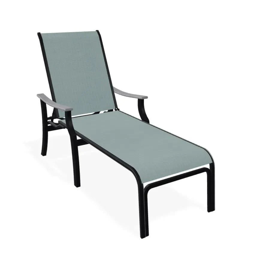 St. Catherine Sling Lay-Flat Chaise Polymer Arms