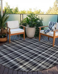 Addison Rugs Still Bloom Black Washable Indoor-Outdoor Rug
