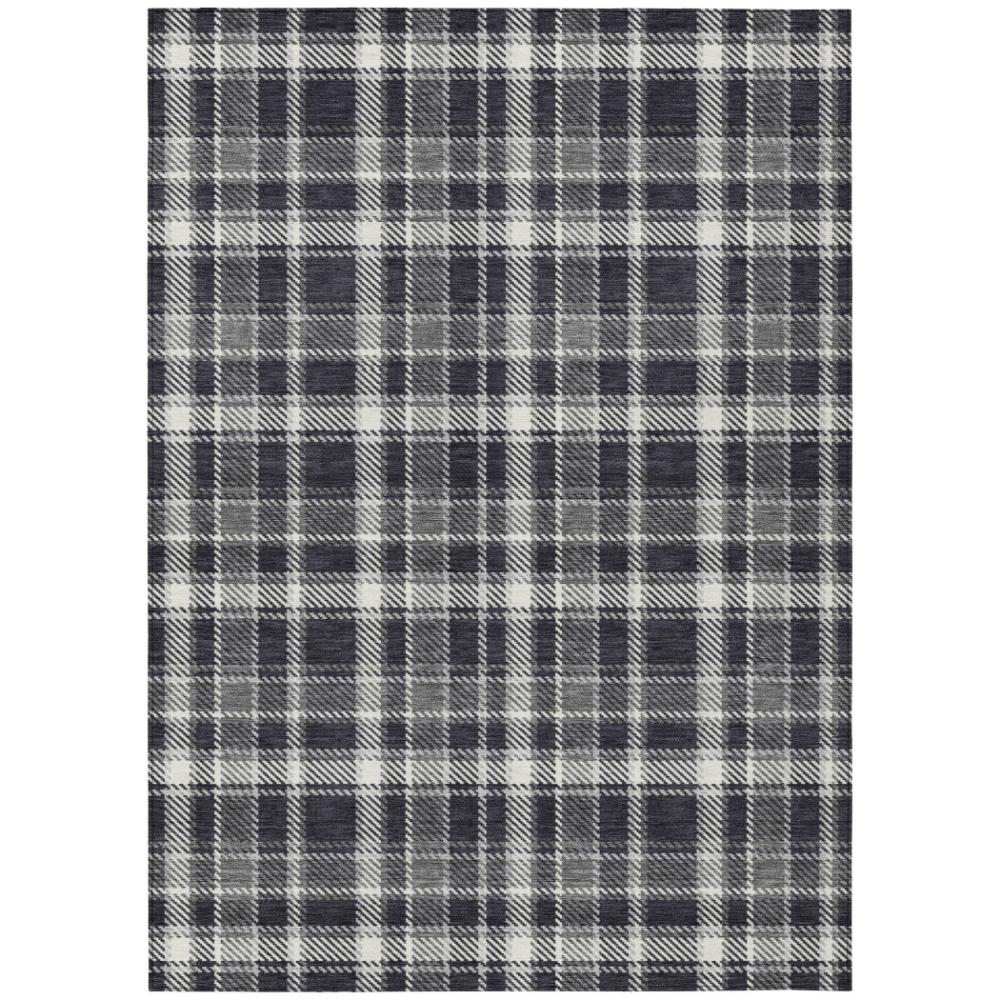 Addison Rugs Still Bloom Black Washable Indoor-Outdoor Rug