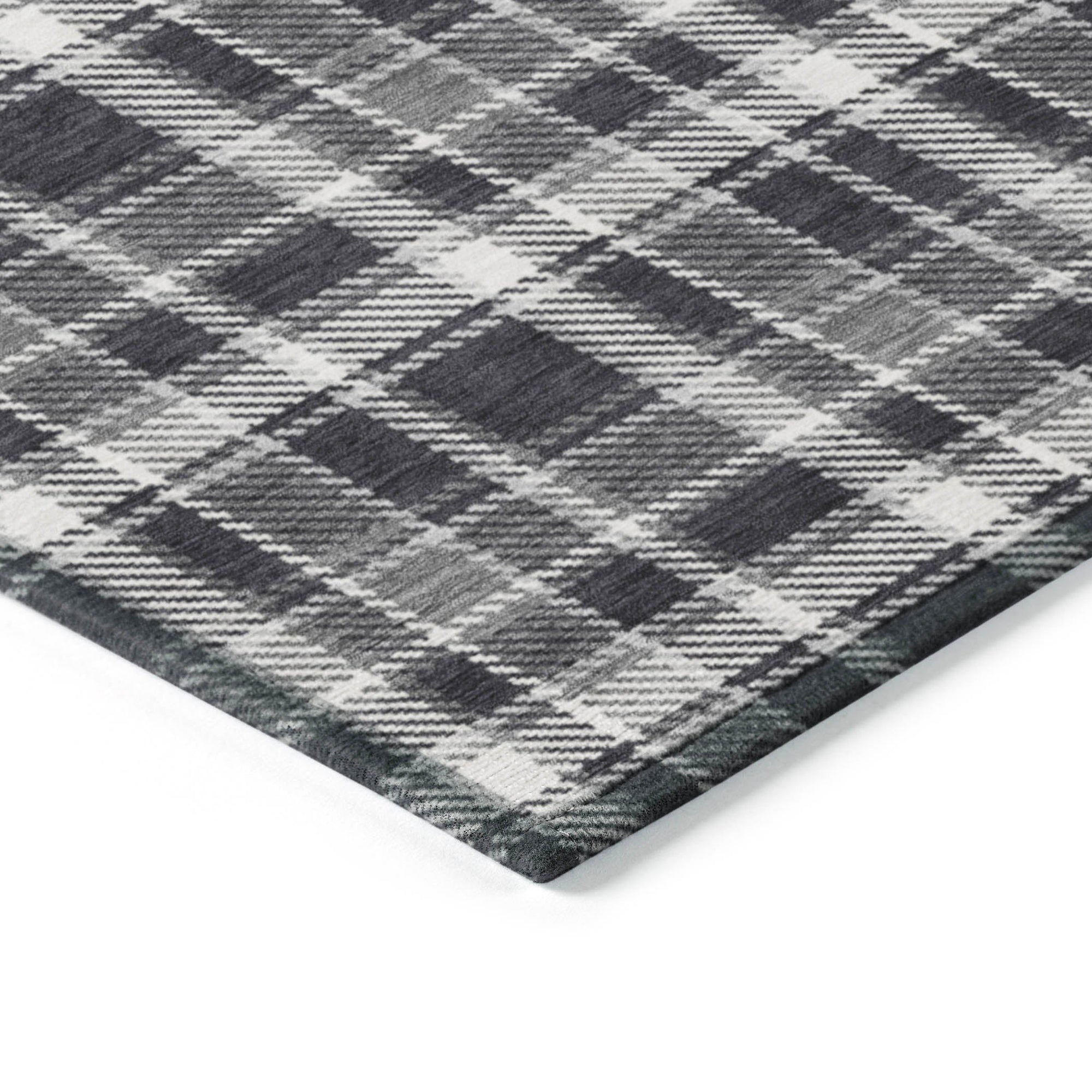 Addison Rugs Still Bloom Black Washable Indoor-Outdoor Rug