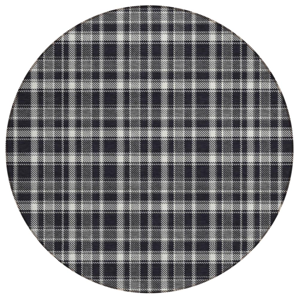 Addison Rugs Still Bloom Black Washable Indoor-Outdoor Rug