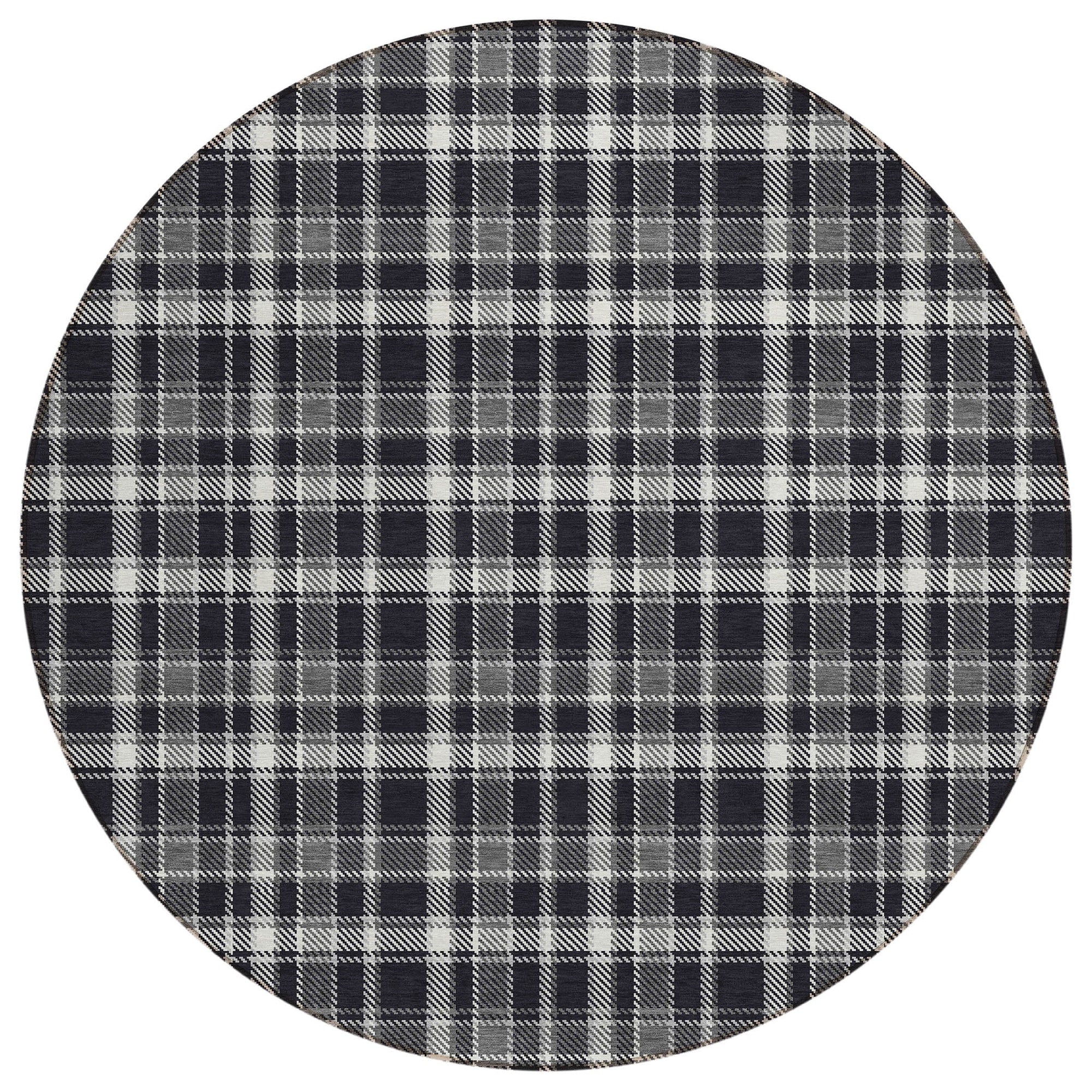 Addison Rugs Still Bloom Black Washable Indoor-Outdoor Rug