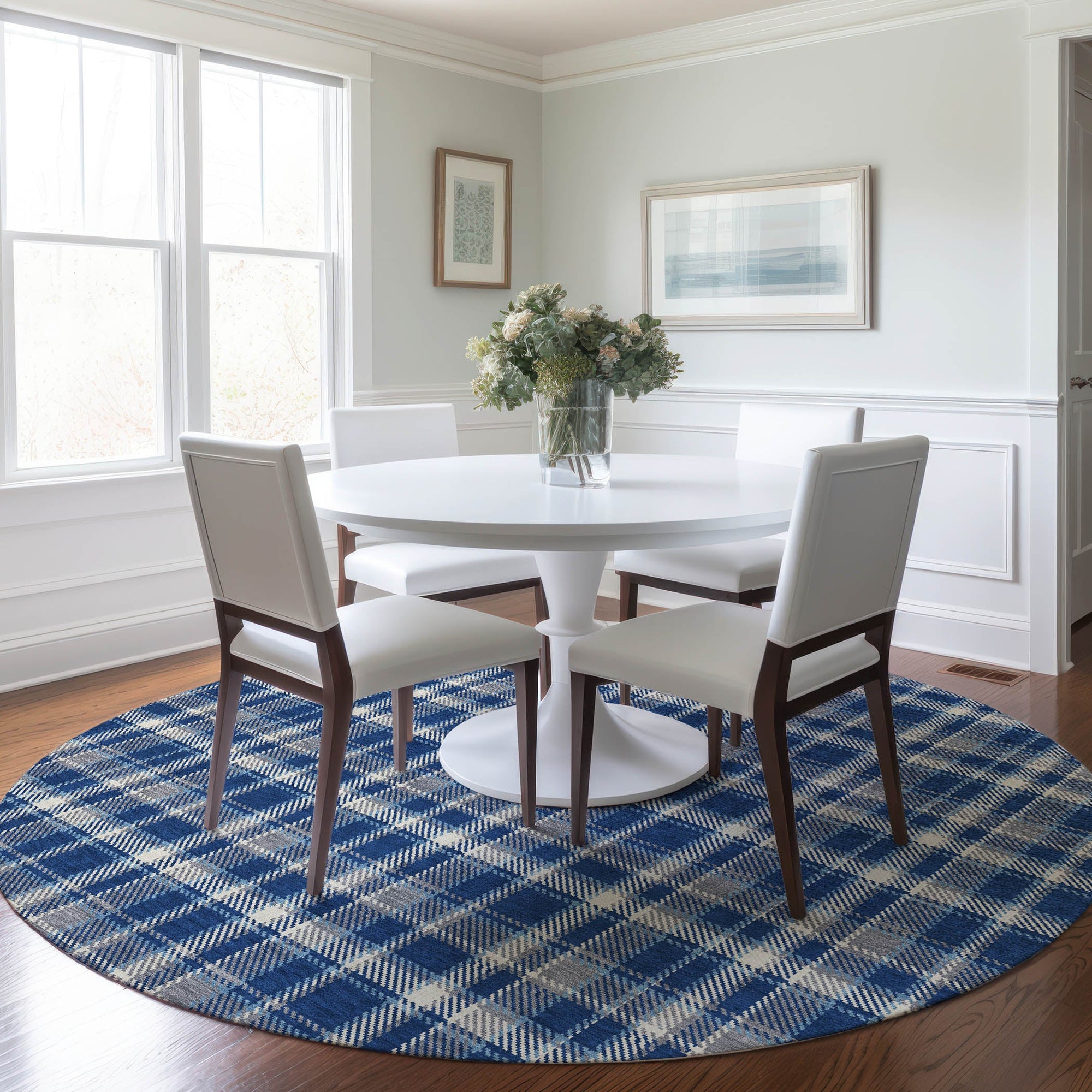 Addison Rugs Still Bloom Blue Washable Indoor-Outdoor Rug