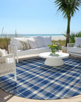 Addison Rugs Still Bloom Blue Washable Indoor-Outdoor Rug