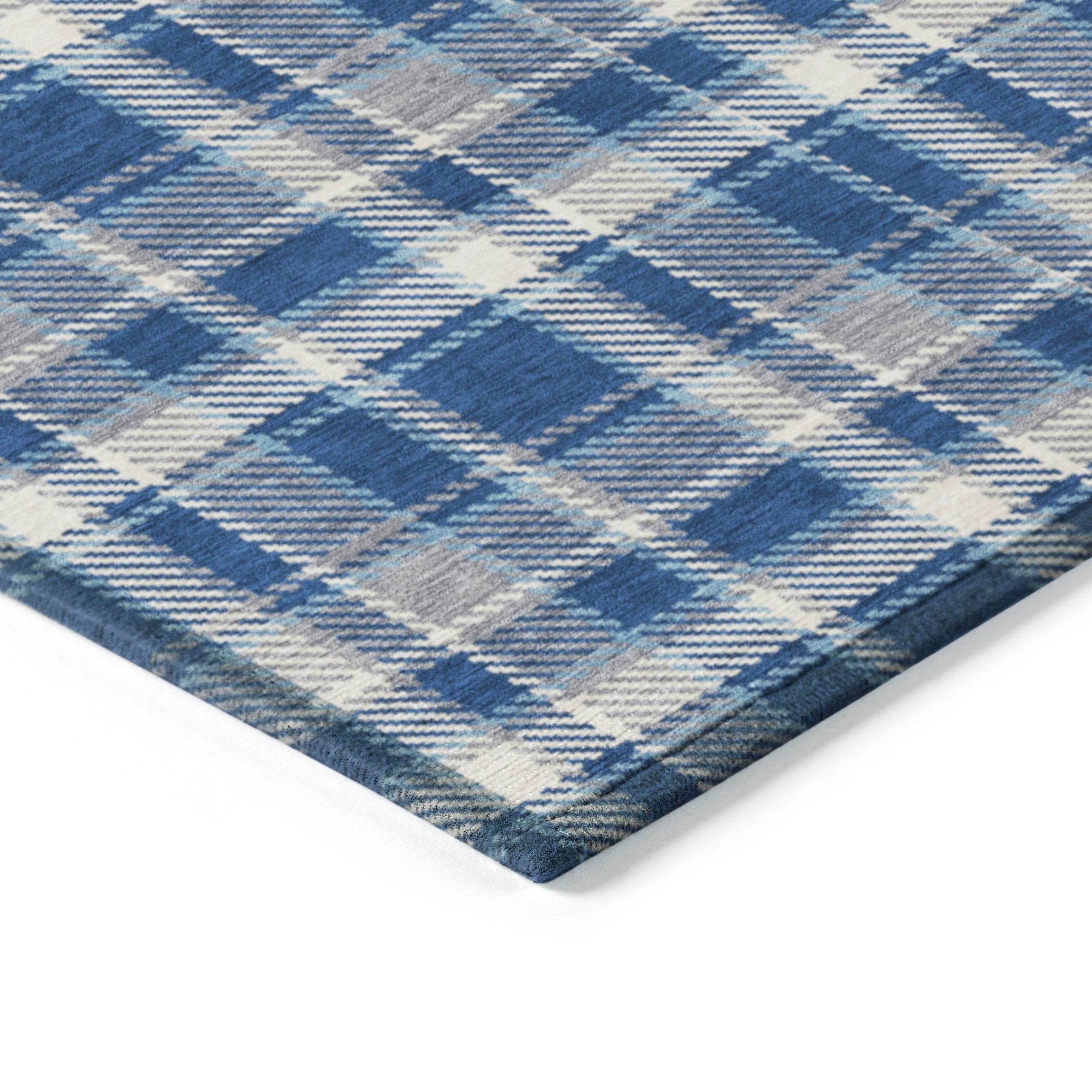 Addison Rugs Still Bloom Blue Washable Indoor-Outdoor Rug