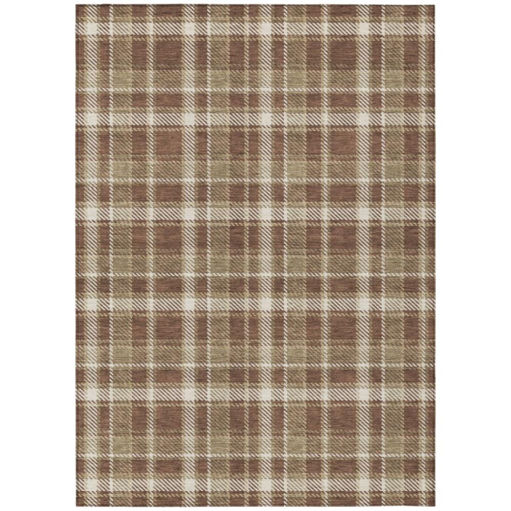 Addison Rugs Still Bloom Brown Washable Indoor-Outdoor Rug